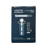 Glucómetro Digital Latidos + 50 Tirillas + 50 Lancetas Color Gris