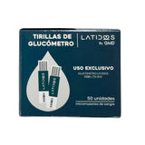Glucómetro Digital Latidos + 50 Tirillas + 50 Lancetas Color Gris